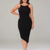 Vestido Canelado Diagonal