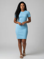 Vestido de manga Canelado