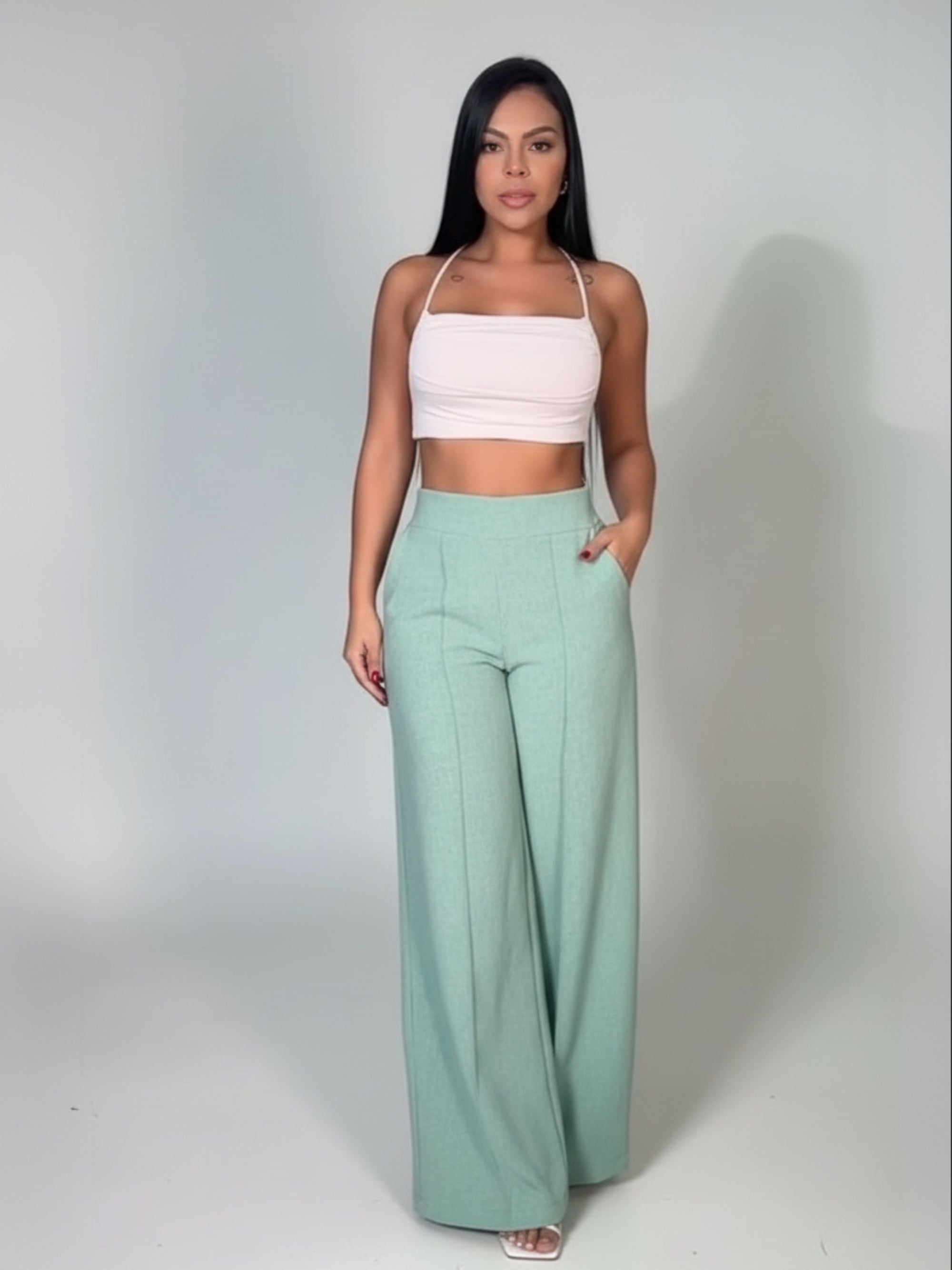 Calça de Linho Pantalona