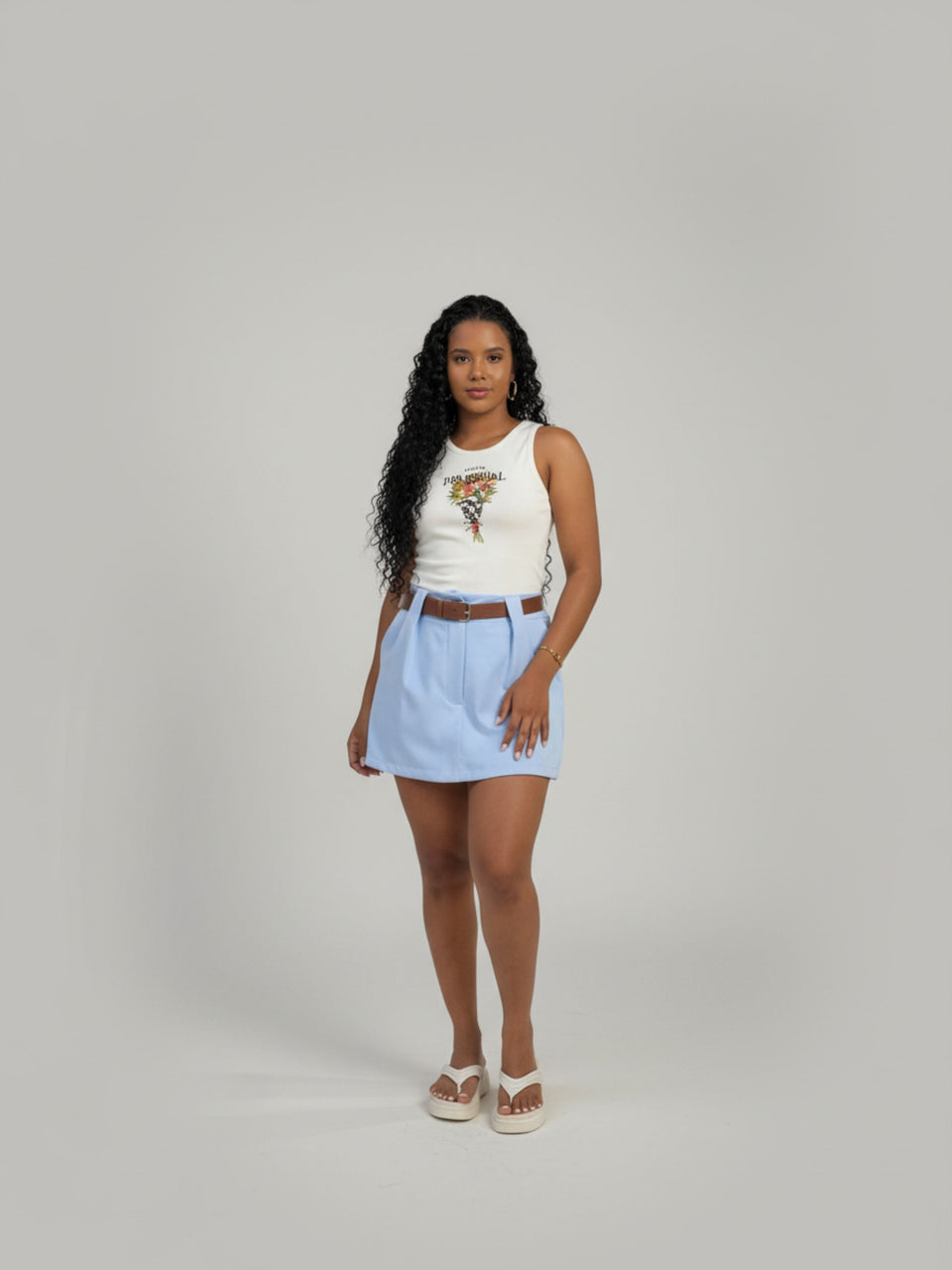 Short Saia Stile + Cinto de brinde