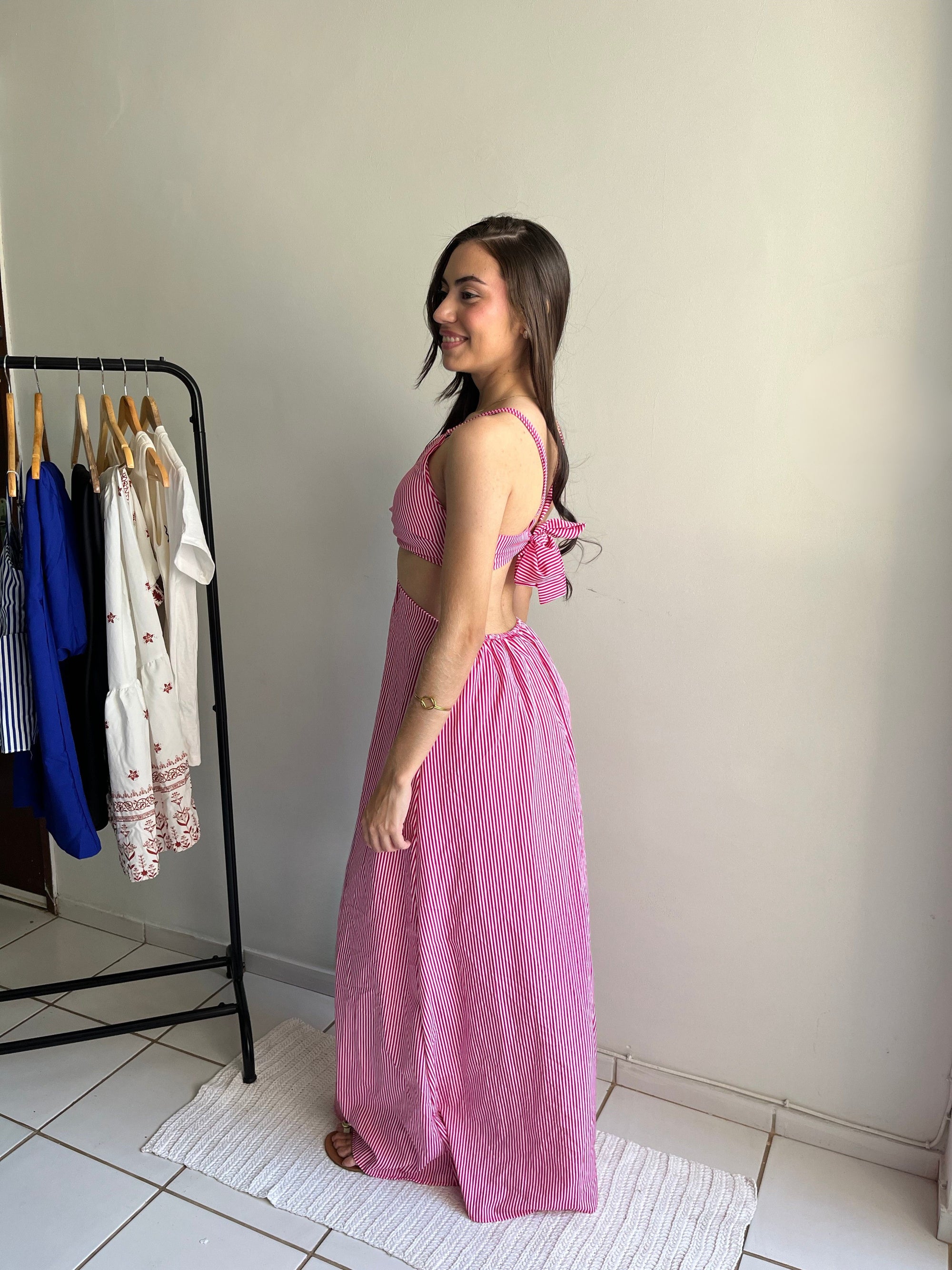 Vestido Farm Listrado