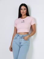 Baby Tee Cropped Hello Kitty