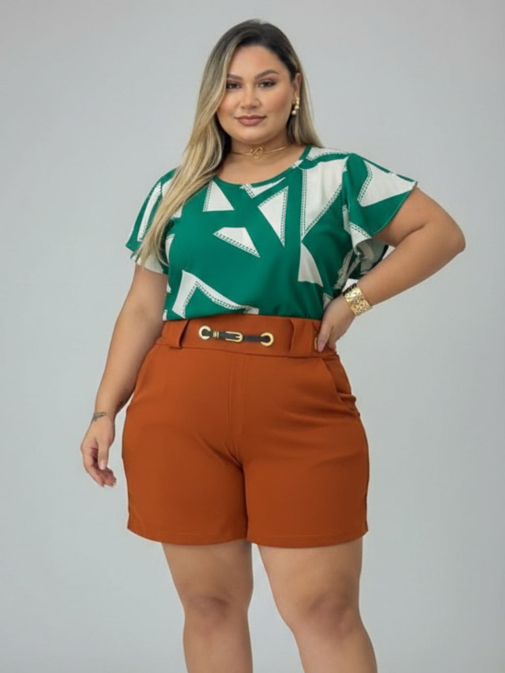 Blusa Manga Bufante Estampada