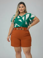 Blusa Manga Bufante Estampada