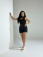 Body Canelado Lado só com gola