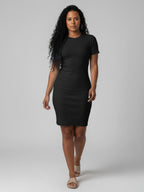 Vestido de manga Canelado