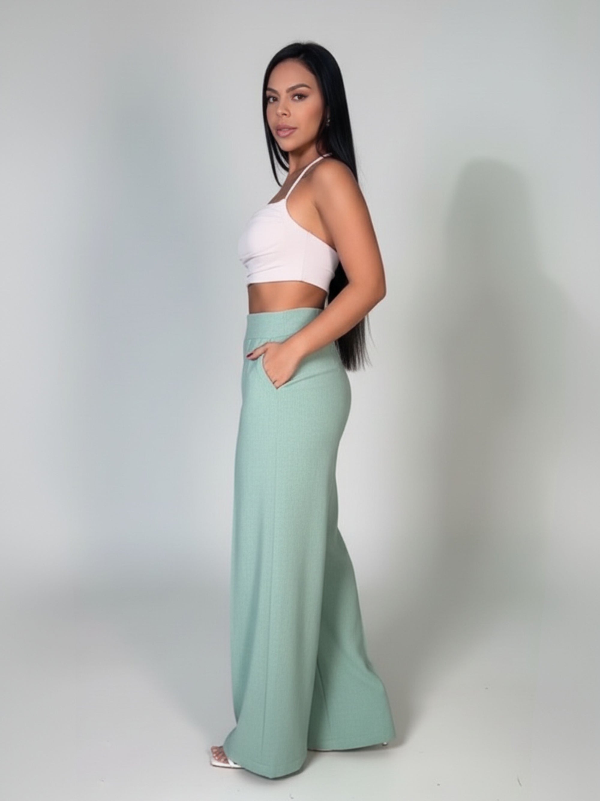 Calça de Linho Pantalona