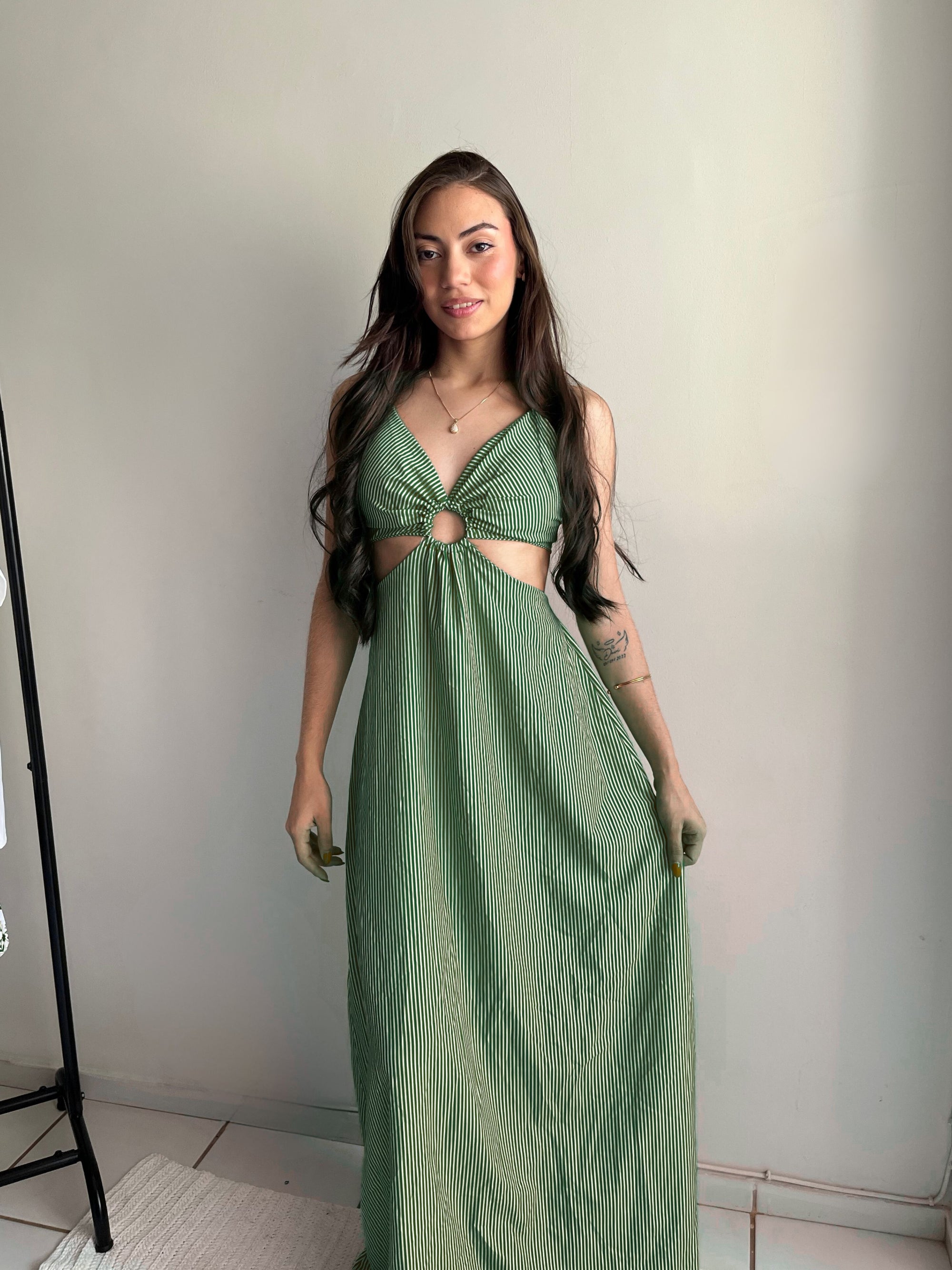 Vestido Farm Listrado