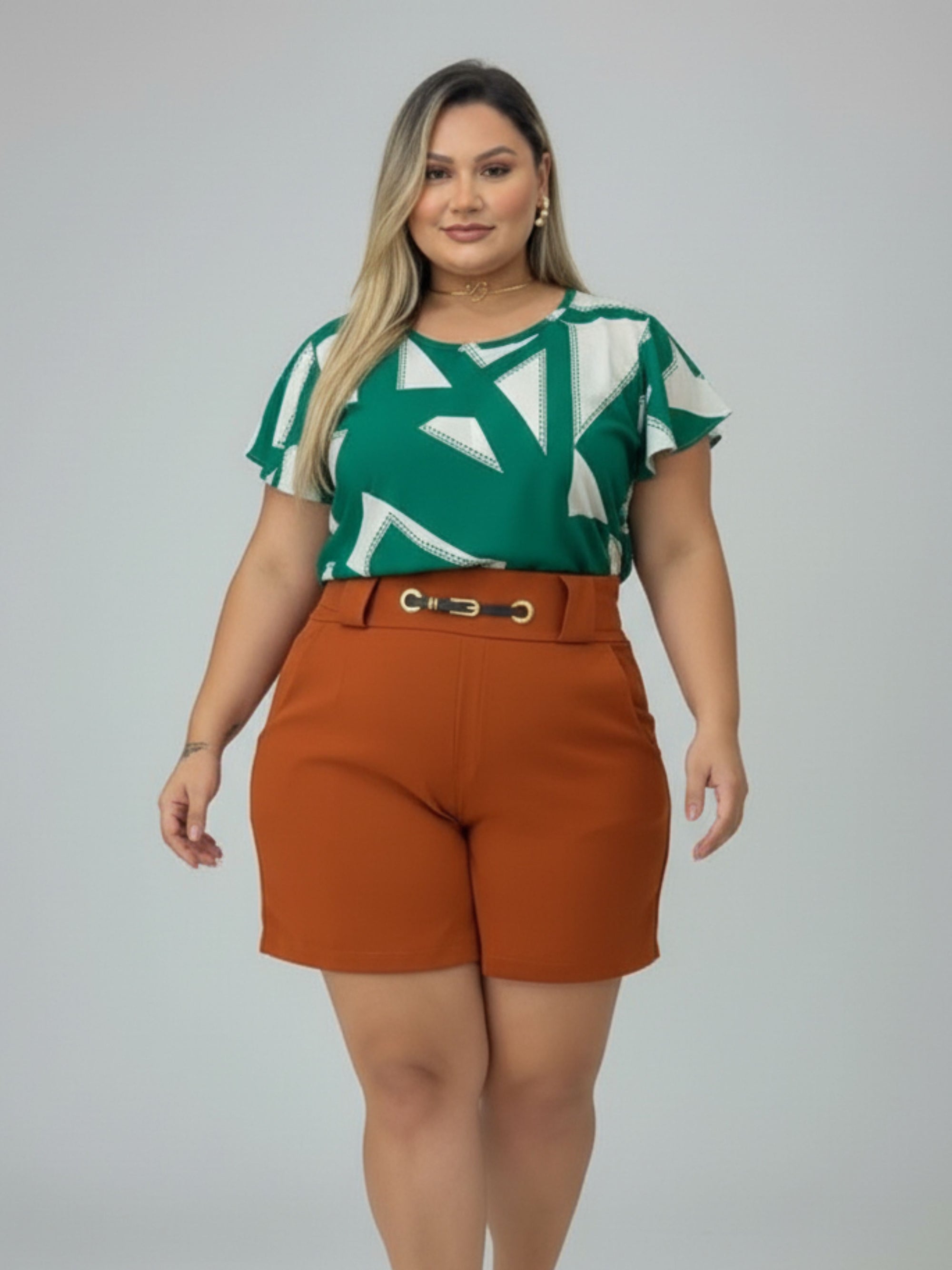 Blusa Manga Bufante Estampada