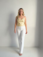 Blusa de Cetim Alça fina