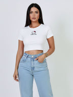 Baby Tee Cropped Hello Kitty