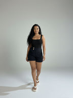 Body Canelado decote quadrado