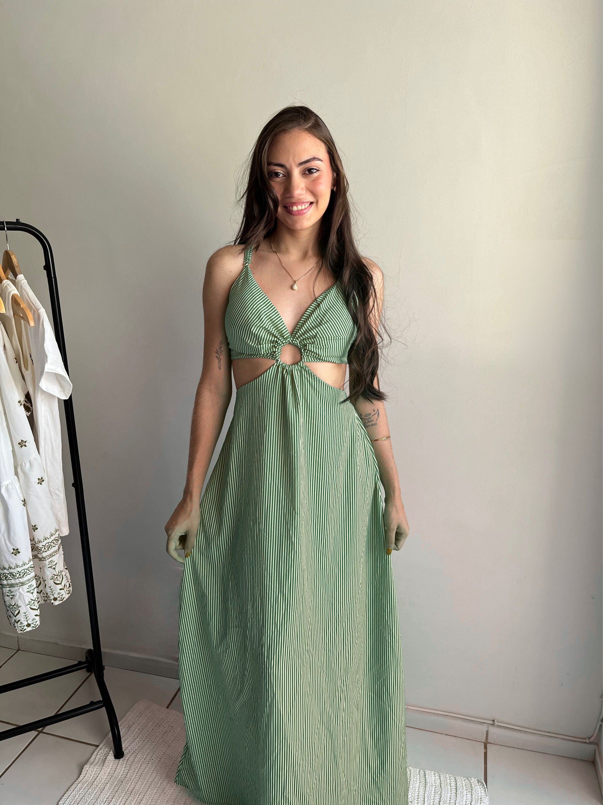 Vestido Farm Listrado