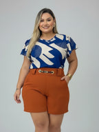 Blusa Manga Bufante Estampada