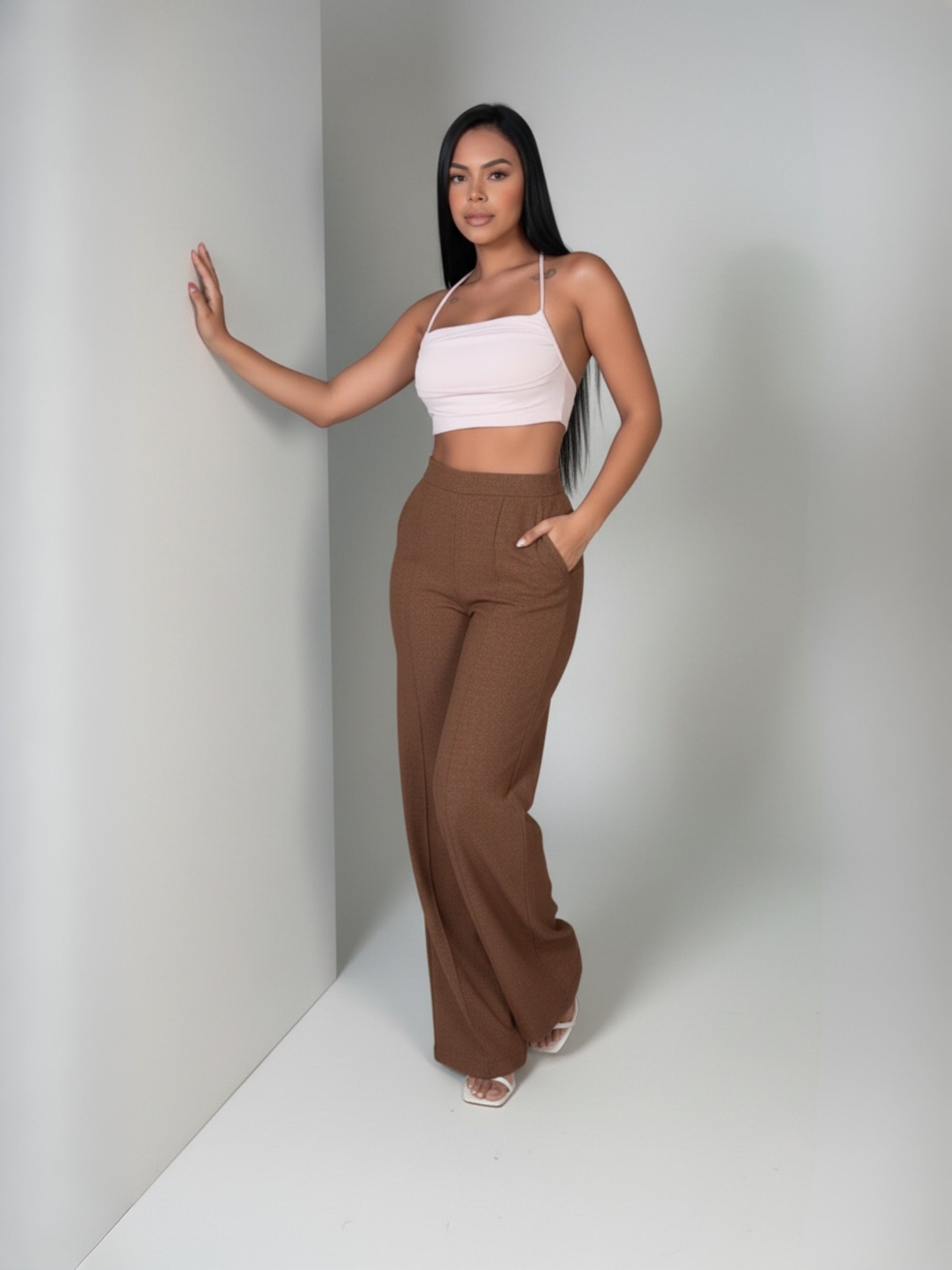 Calça de Linho Pantalona